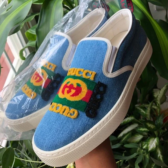 Gucci Kura Denim Shoes Gucci denim man kura slip on loafer size 9 | eBay main image 4